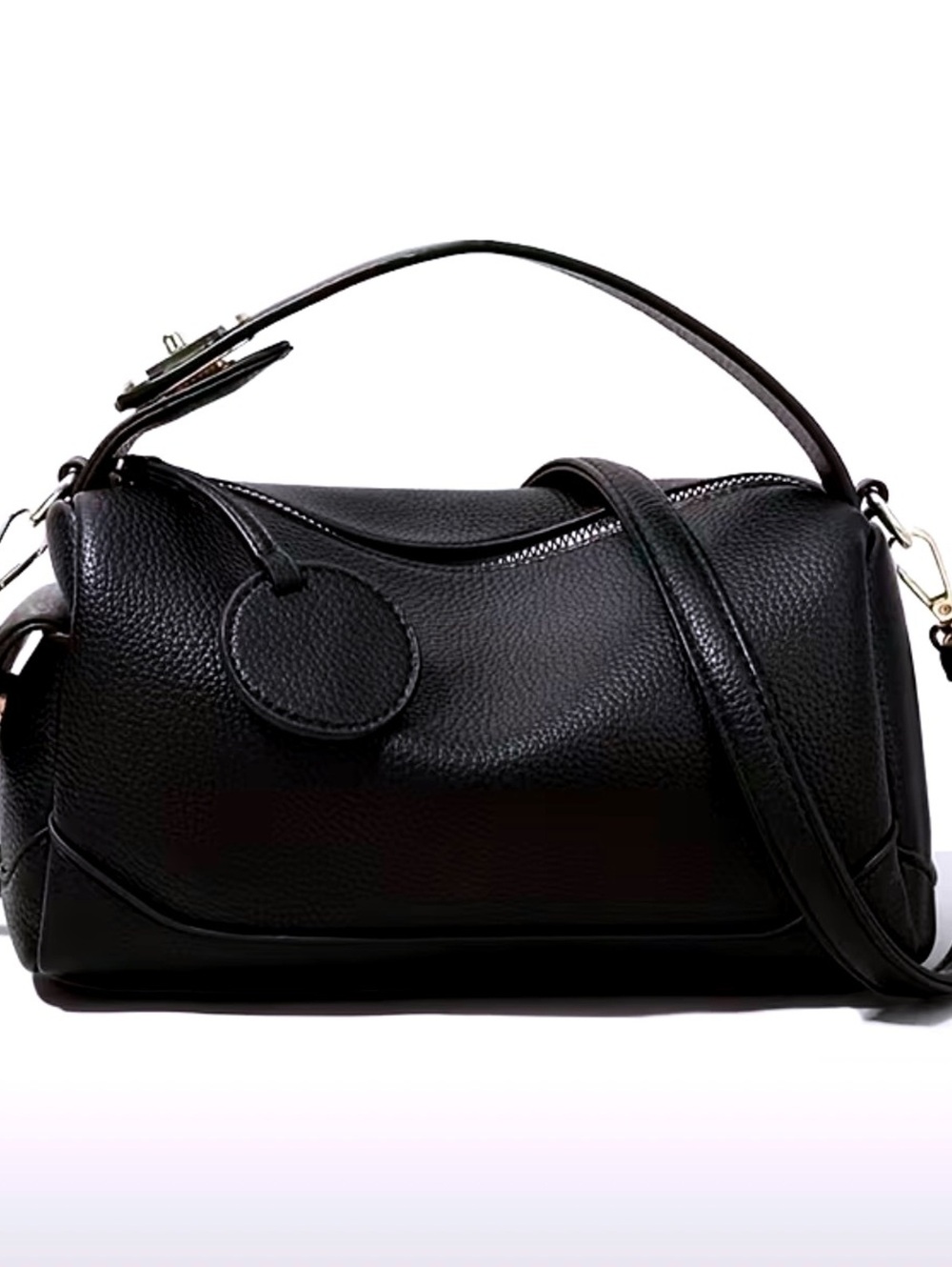 New -Vintage Style -Faux Leather Crossbody/Shoulder Bag in Classic Black
